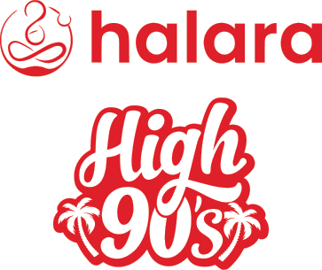 Halara and High 90s Logos