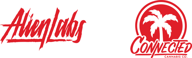Alien labs and Connected Cannabis logos