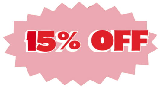 fifteen percent off