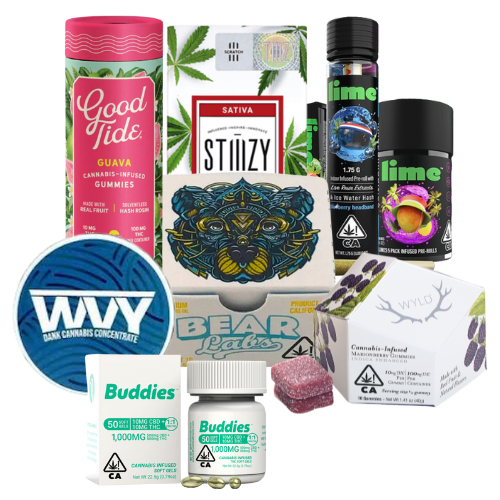 Good Tide, Stiiizy, Lime, Bear Labs, WVY, Wyld, and Buddies product images