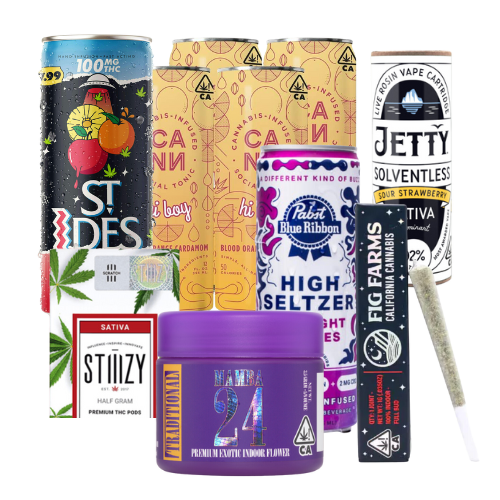 St. Ides, Cann, Pabst, Jetty, Stiiizy, Traditional, and Fig Farms product images