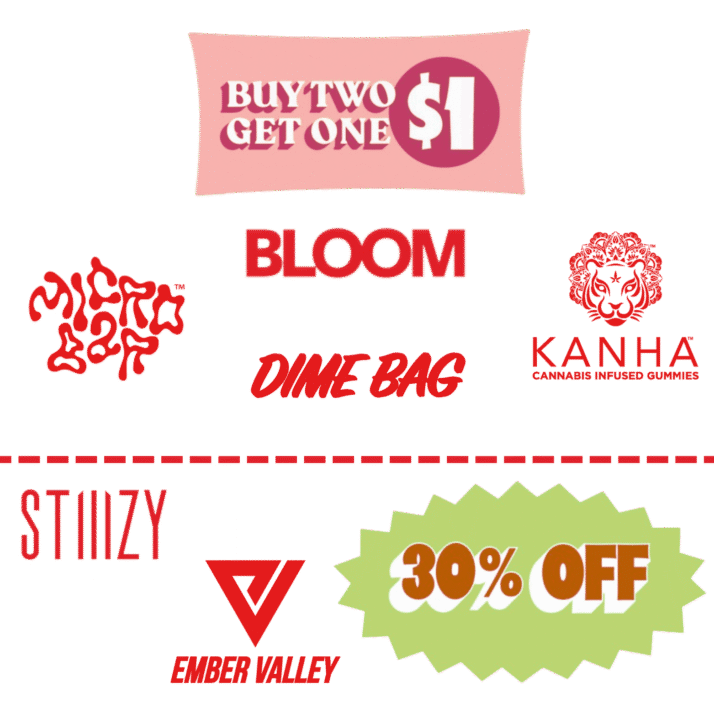 B2G1 $1 - Bloom, Micro Bar, Dime Bag, & Kanha! 30% Off - Stiiizy Vapes & Batteries & Ember Valley!
